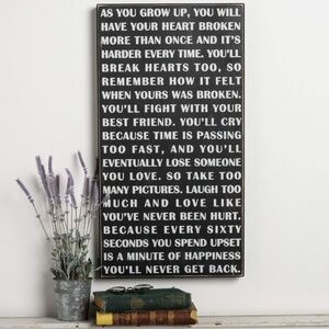 Primitives by Kathy Classic Large Box Sign, As You Grow Up